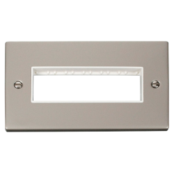 VPPN426WH Deco 2 Gang Plate 6 In-Line Aperture - W