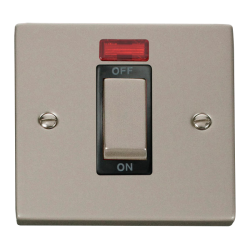 VPPN501BK Deco Ingot 1 Gang 45A DP Switch With Neo