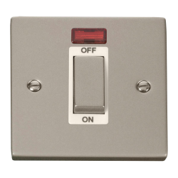 VPPN501WH Deco Ingot 1 Gang 45A DP Switch With Neo