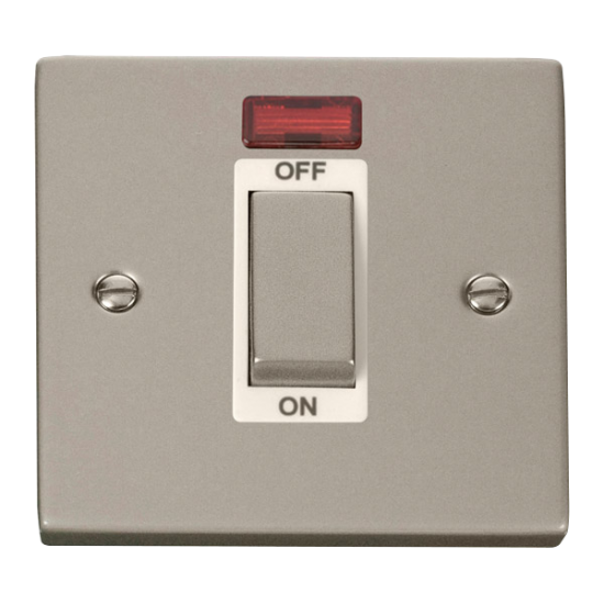VPPN501WH Deco Ingot 1 Gang 45A DP Switch With Neo