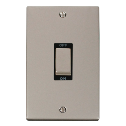 VPPN502BK Deco Ingot 2 Gang 45A DP Switch - Black