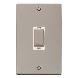 VPPN502WH Deco Ingot 2 Gang 45A DP Switch - White