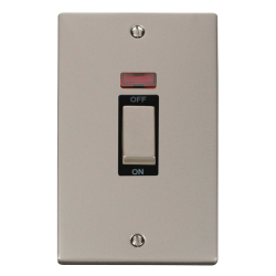 VPPN503BK Deco Ingot 2 Gang 45A DP Switch With Neo