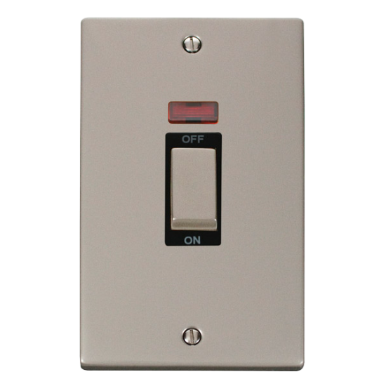VPPN503BK Deco Ingot 2 Gang 45A DP Switch With Neo