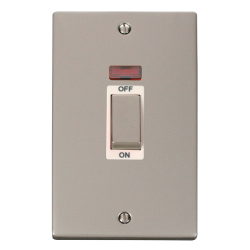 VPPN503WH Deco Ingot 2 Gang 45A DP Switch With Neo