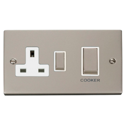 VPPN504WH Deco Ingot 45A DP Switch + 13A Switched