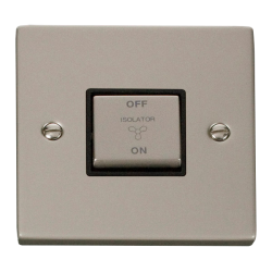 VPPN520BK Deco 10A 1 Gang 'Ingot' 3 Pole Fan Isola