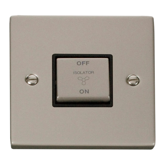 VPPN520BK Deco 10A 1 Gang 'Ingot' 3 Pole Fan Isola