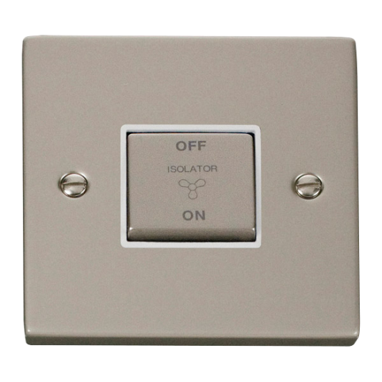 VPPN520WH Deco 10A 1 Gang 'Ingot' 3 Pole Fan Isola