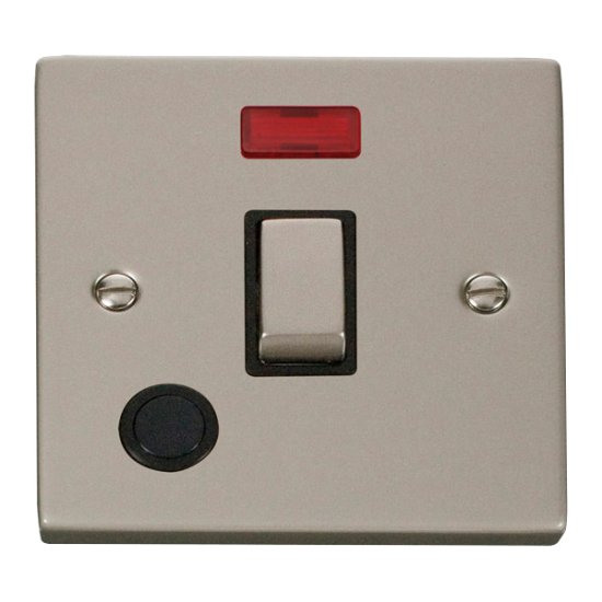 VPPN523BK Deco 20A 1 Gang DP 'Ingot' Switch With F