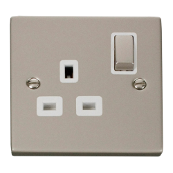 VPPN535WH Deco 1 Gang 13A DP 'Ingot' Switched Sock