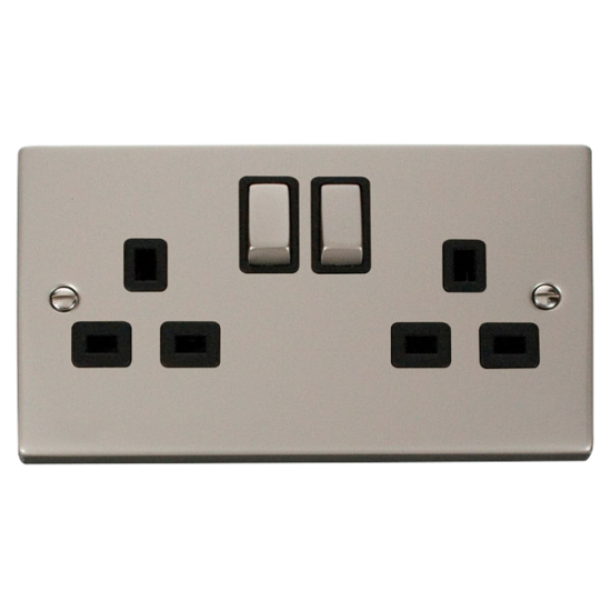 VPPN536BK Deco 2 Gang 13A DP 'Ingot' Switched Sock