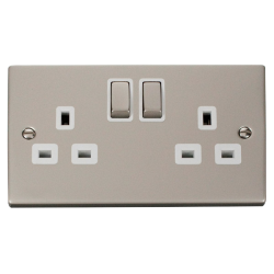 VPPN536WH Deco 2 Gang 13A DP 'Ingot' Switched Sock