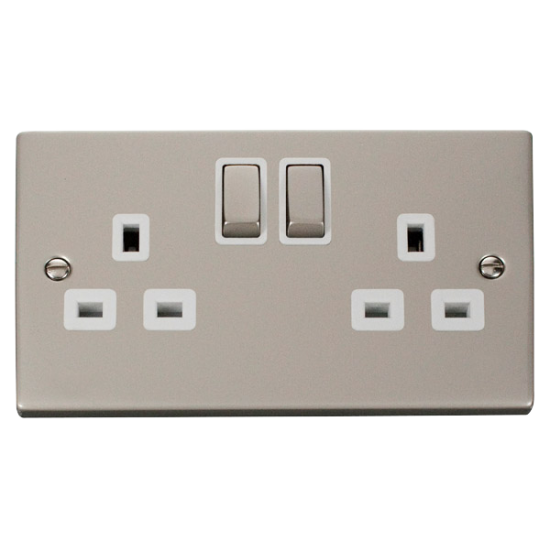 VPPN536WH Deco 2 Gang 13A DP 'Ingot' Switched Sock
