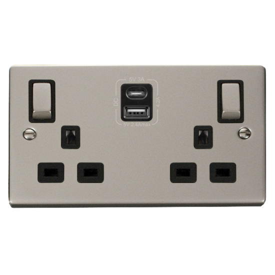 VPPN586BK Deco 2G 13A SW SKT 4.2A A&C USB INGOT VP