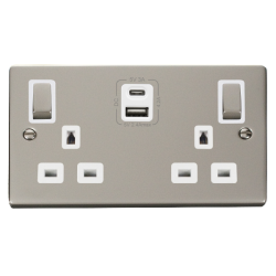 VPPN586WH Deco 2G 13A SW SKT 4.2A A&C USB INGOT VP