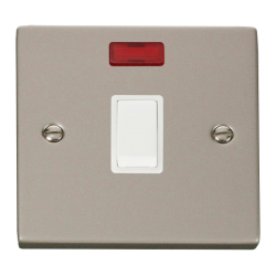 VPPN623WH Deco 20A 1 Gang DP Switch + Neon - White