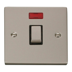 VPPN723BK Deco 20A 1 Gang DP 'Ingot' Switch + Neon
