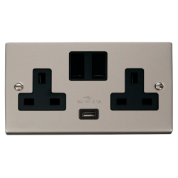 VPPN770BK Deco 13A 2G Switched Socket With 2.1A US