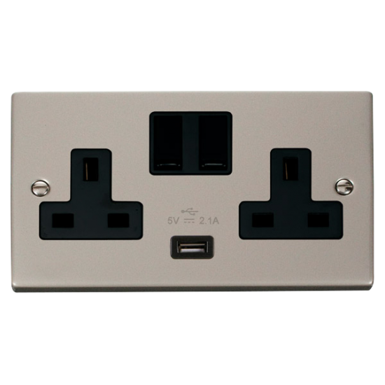 VPPN770BK Deco 13A 2G Switched Socket With 2.1A US