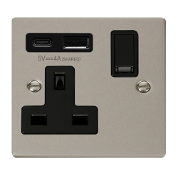 VPPN785BK Deco DECO 'NON INGOT' 13A 1  GANG  SWITC