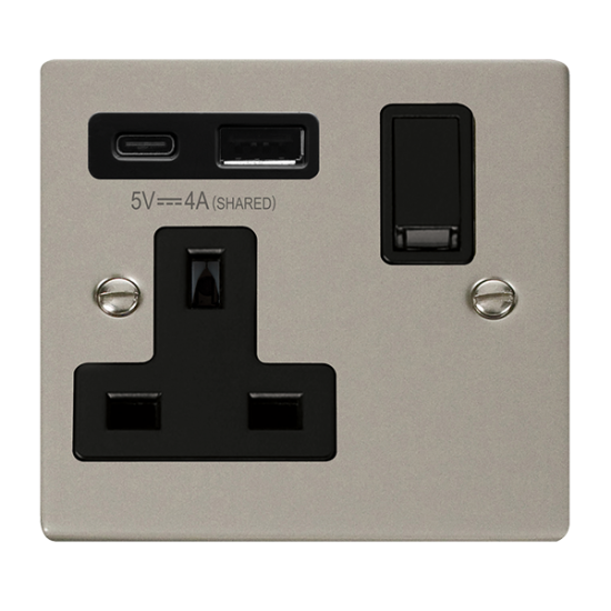 VPPN785BK Deco DECO 'NON INGOT' 13A 1  GANG  SWITC
