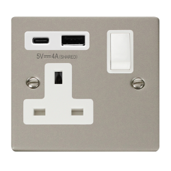 VPPN785WH Deco DECO 'NON INGOT' 13A 1  GANG  SWITC