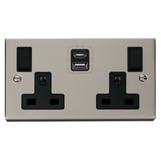 VPPN786BK Deco 2G 13A SW SKT 4.2A A&C USB VPPN BK