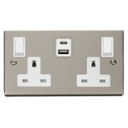 VPPN786WH Deco 2G 13A SW SKT 4.2A A&C USB VPPN WH
