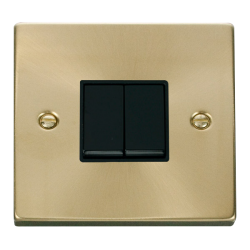 VPSB012BK Deco 2 Gang 2 Way 10AX Switch - Black