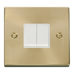 VPSB012WH Deco 2 Gang 2 Way 10AX Switch - White