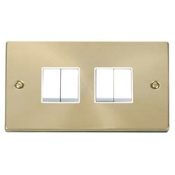 VPSB019WH Deco 4 Gang 2 Way 10AX Switch - White