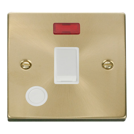 VPSB023WH Deco 20A 1 Gang DP Switch With Flex Outl