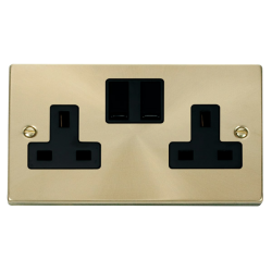 VPSB036BK Deco 2 Gang 13A DP Switched Socket Outle