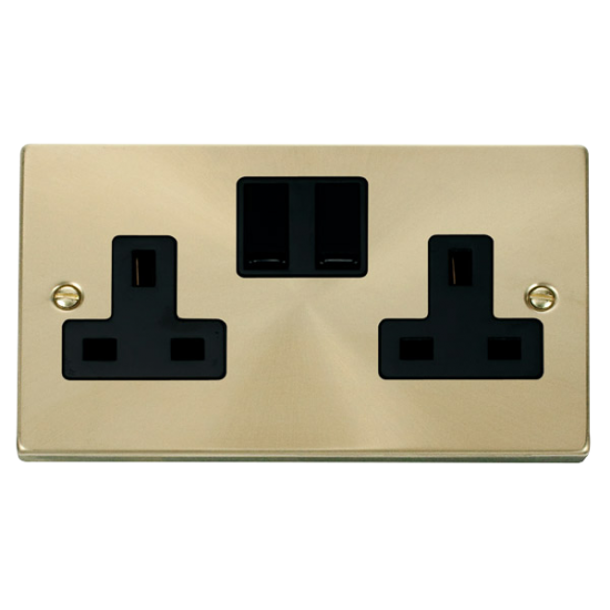 VPSB036BK Deco 2 Gang 13A DP Switched Socket Outle