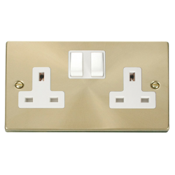 VPSB036WH Deco 2 Gang 13A DP Switched Socket Outle