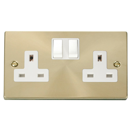 VPSB036WH Deco 2 Gang 13A DP Switched Socket Outle