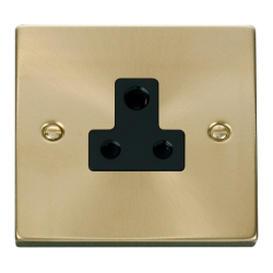 VPSB038BK Deco 5A Round Pin Socket Outlet - Black