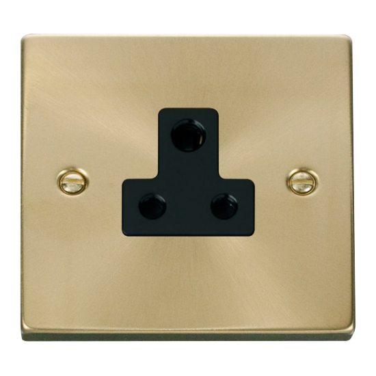 VPSB038BK Deco 5A Round Pin Socket Outlet - Black