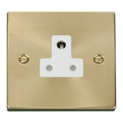 VPSB038WH Deco 5A Round Pin Socket Outlet - White