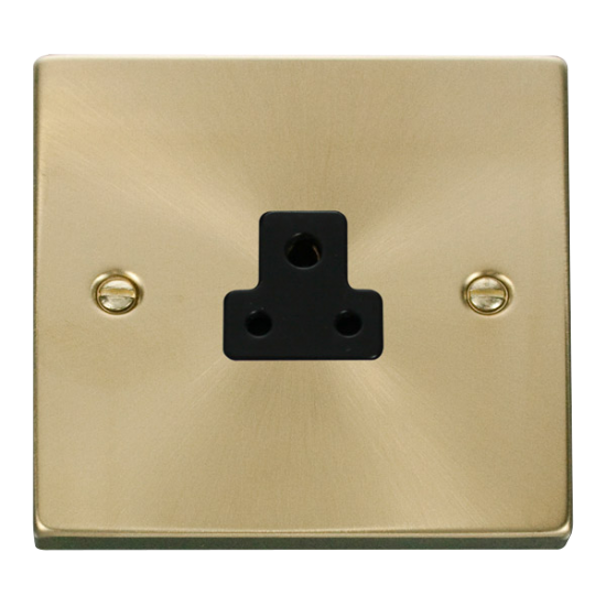 VPSB039BK Deco 2A Round Pin Socket Outlet - Black