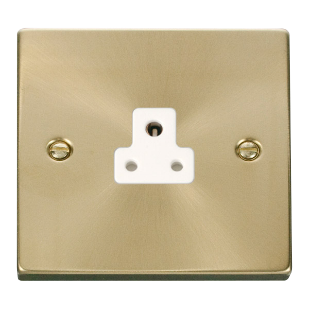 VPSB039WH Deco 2A Round Pin Socket Outlet - White