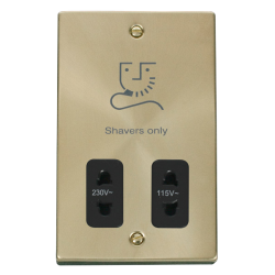 VPSB100BK Deco Dual Voltage Shaver Socket Outlet 1