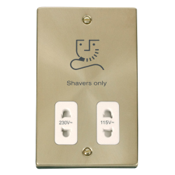 VPSB100WH Deco Dual Voltage Shaver Socket Outlet 1