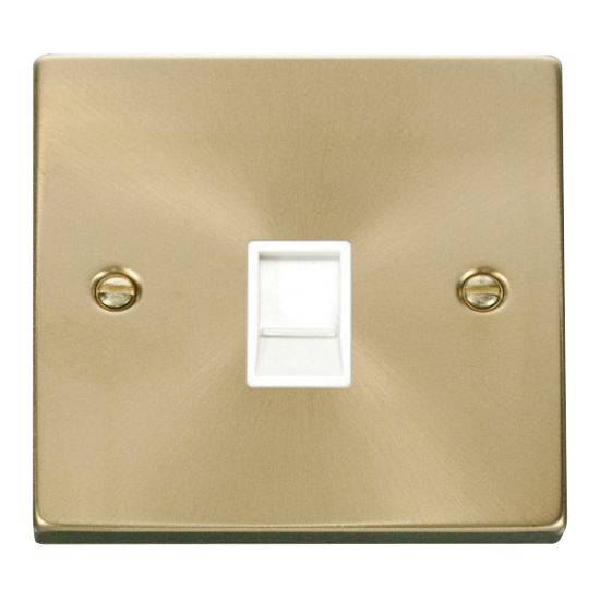 VPSB115WH Deco Single RJ11 Socket  (Ireland/USA) -