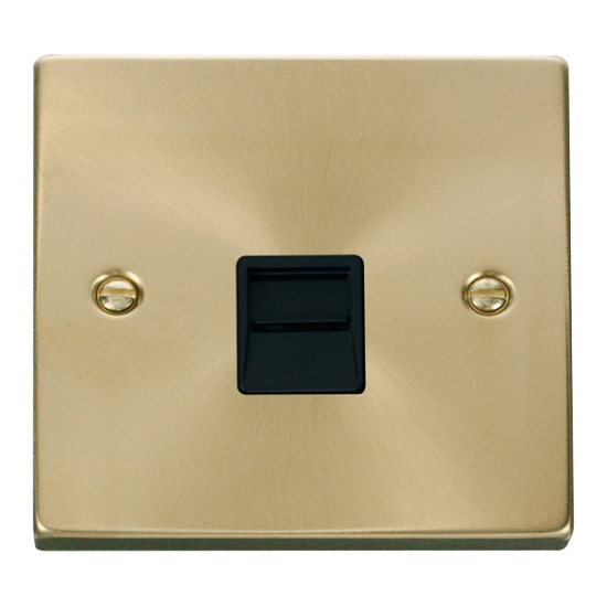 VPSB120BK Deco Single Telephone Socket Outlet Mast