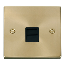 VPSB125BK Deco Single Telephone Socket Outlet Seco