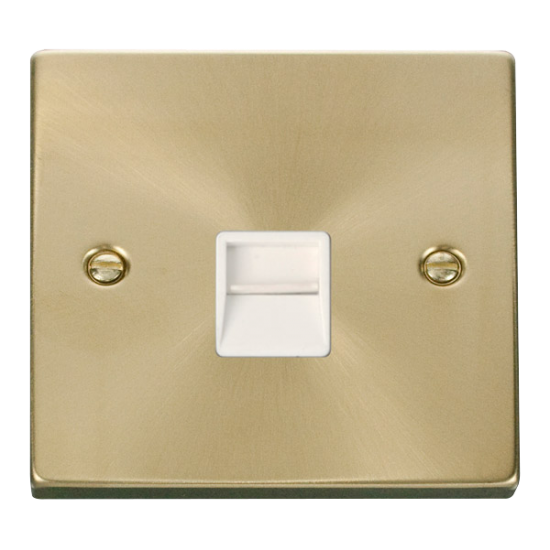VPSB125WH Deco Single Telephone Socket Outlet Seco