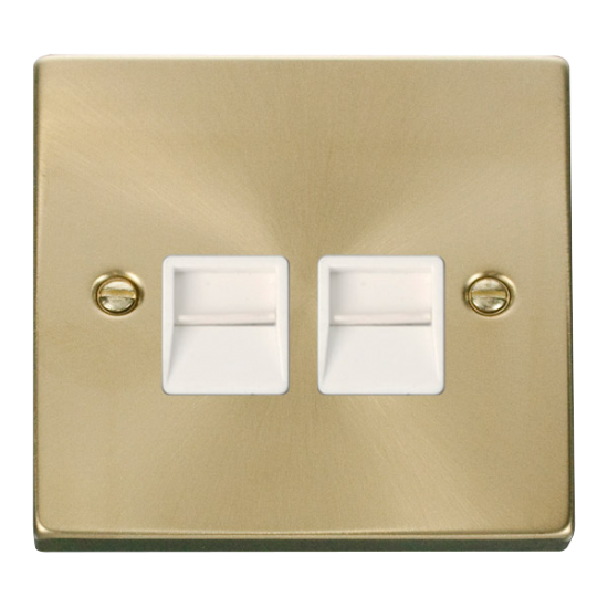 VPSB126WH Deco Twin Telephone Socket Outlet Second