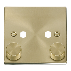 VPSB152PL Deco VPSB 2 GANG DOUBLE DIMMER PLATE & K